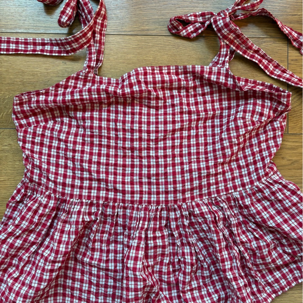 Madewell Red Plaid Women's Blouse